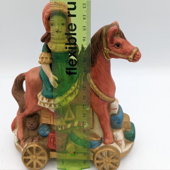 Vintage Porcelain  Enesco Horse Music Box 1987 Christmas Amazing 🎄 - Picture 4 of 11